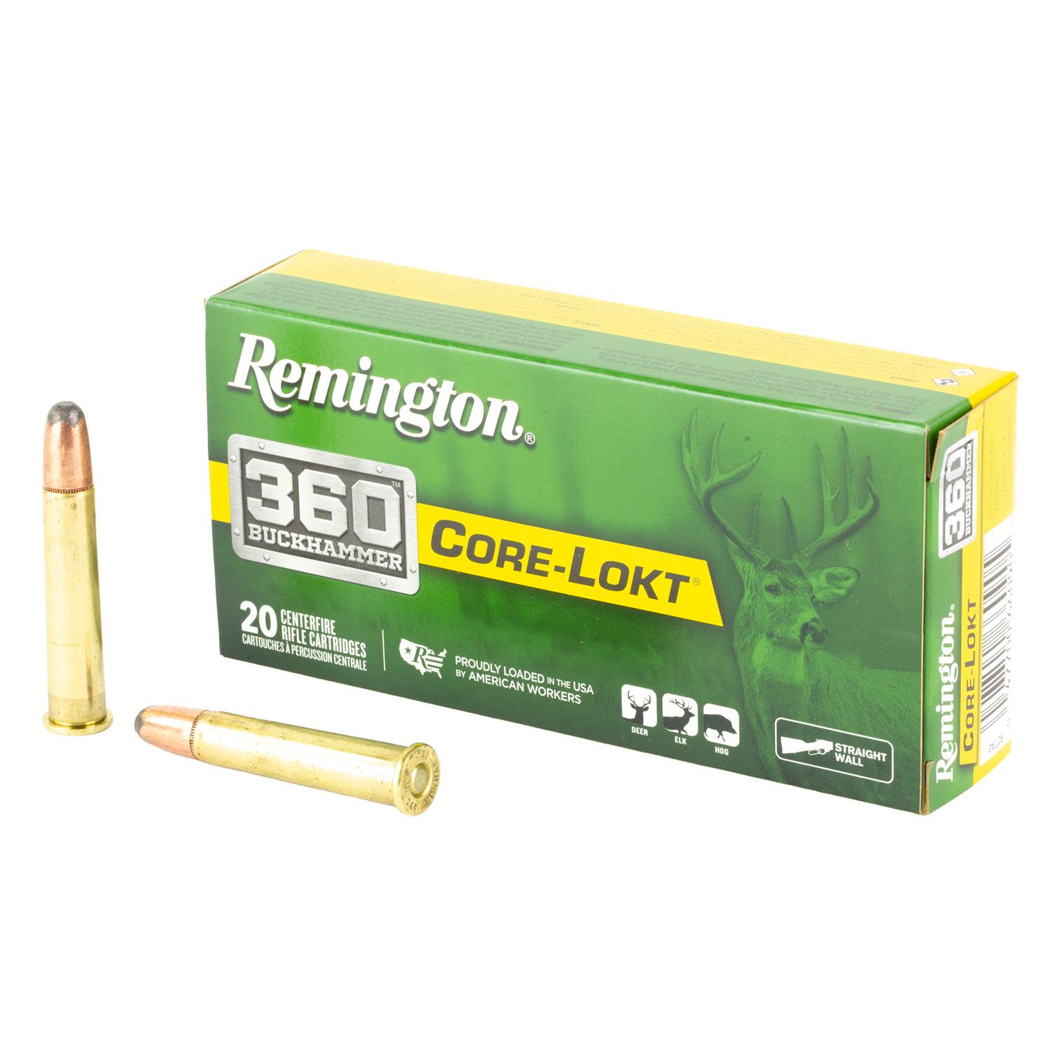 REMINGTON .360 Buckhammer Core-Lokt, 200GR SP, 20RD/BX, 047700660905, R27743