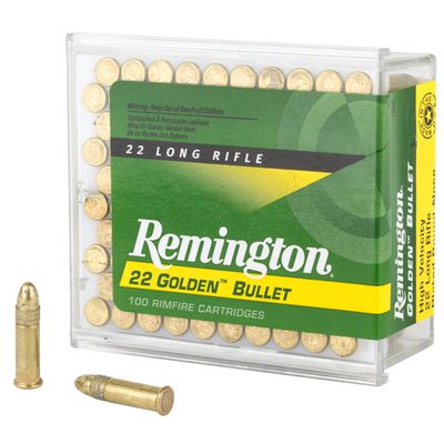 REMINGTON .22LR GOLDEN BULLET, 40GR PLRN, 100RD/BX, 1500