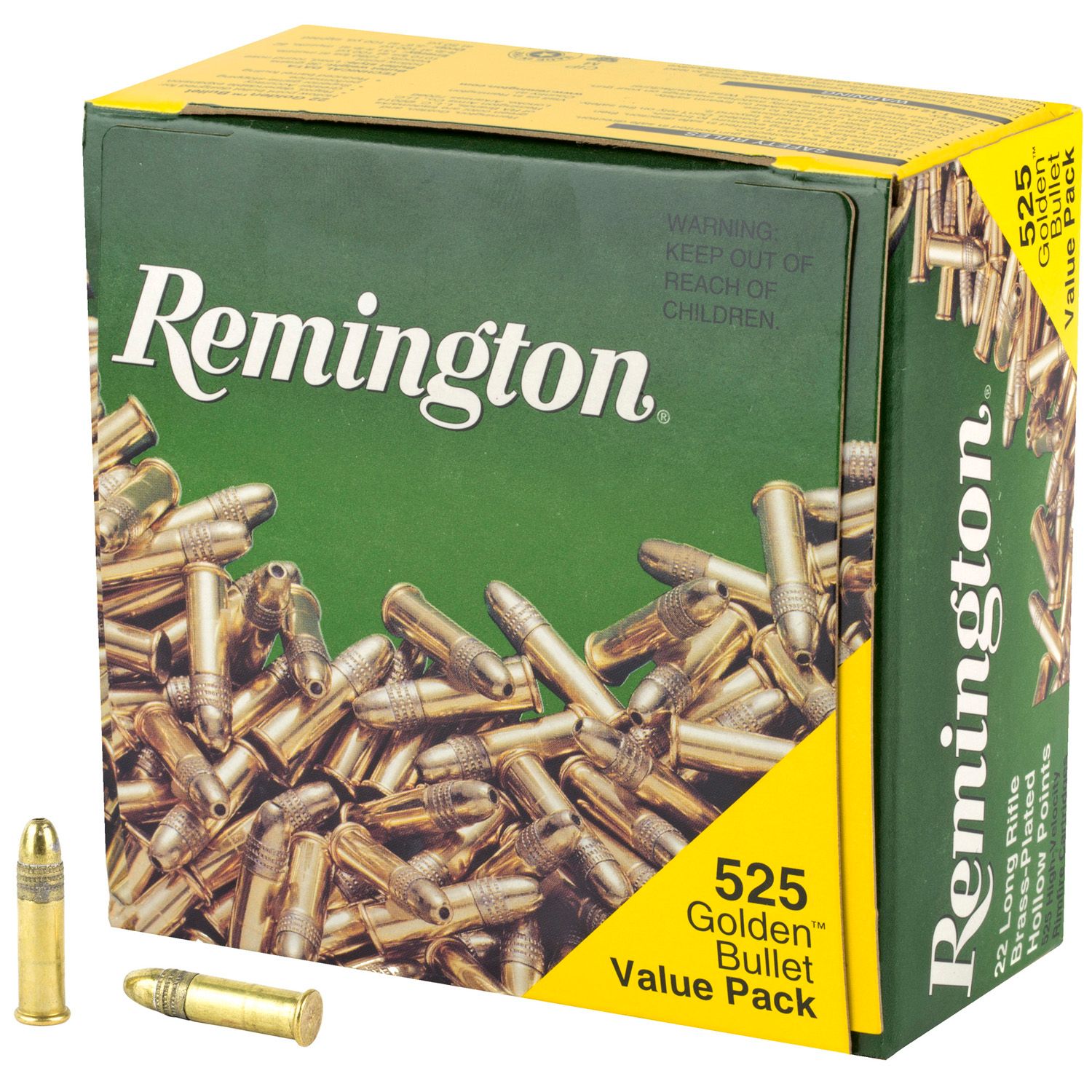 REMINGTON GOLDEN BULLET, .22LR, LEAD ROUND NOSE HOLLOW POINT, 36 GRAIN 525 ROUNDS