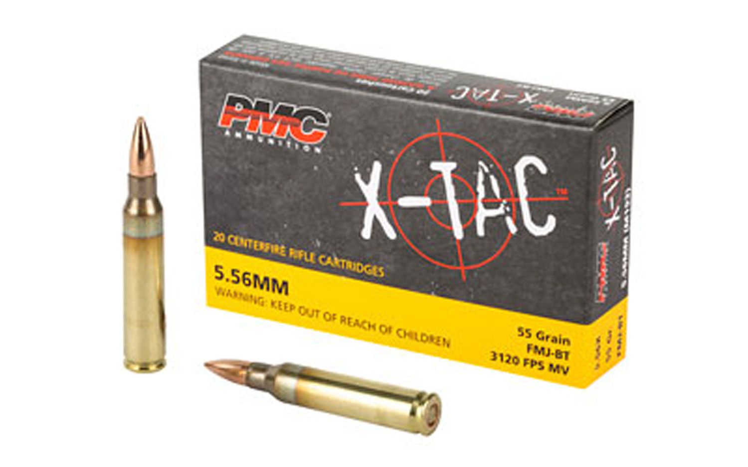 PMC 5.56 X-TAC, 55GR FMJ, 20RD/BX, 556X