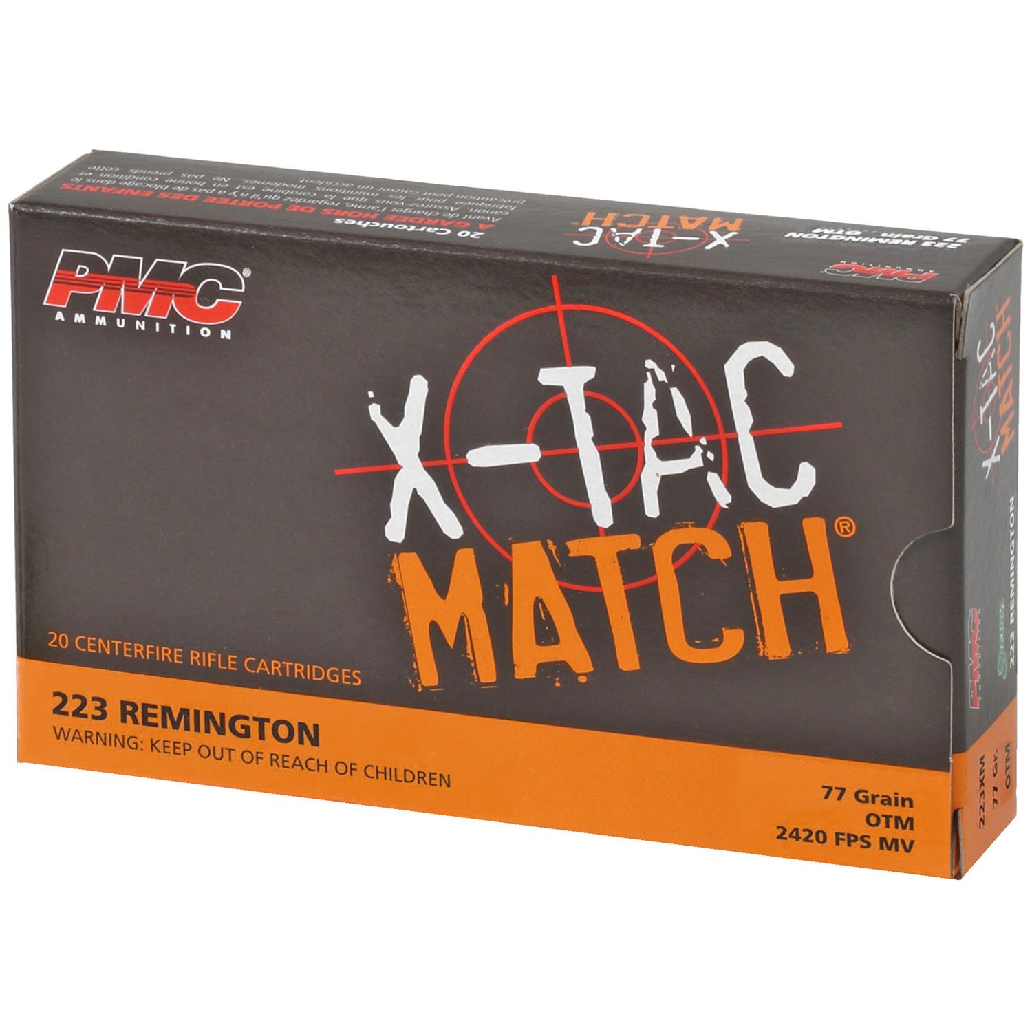 PMC .223 X-TAC Match, 77GR OTM, 20RD/BX, 223XM