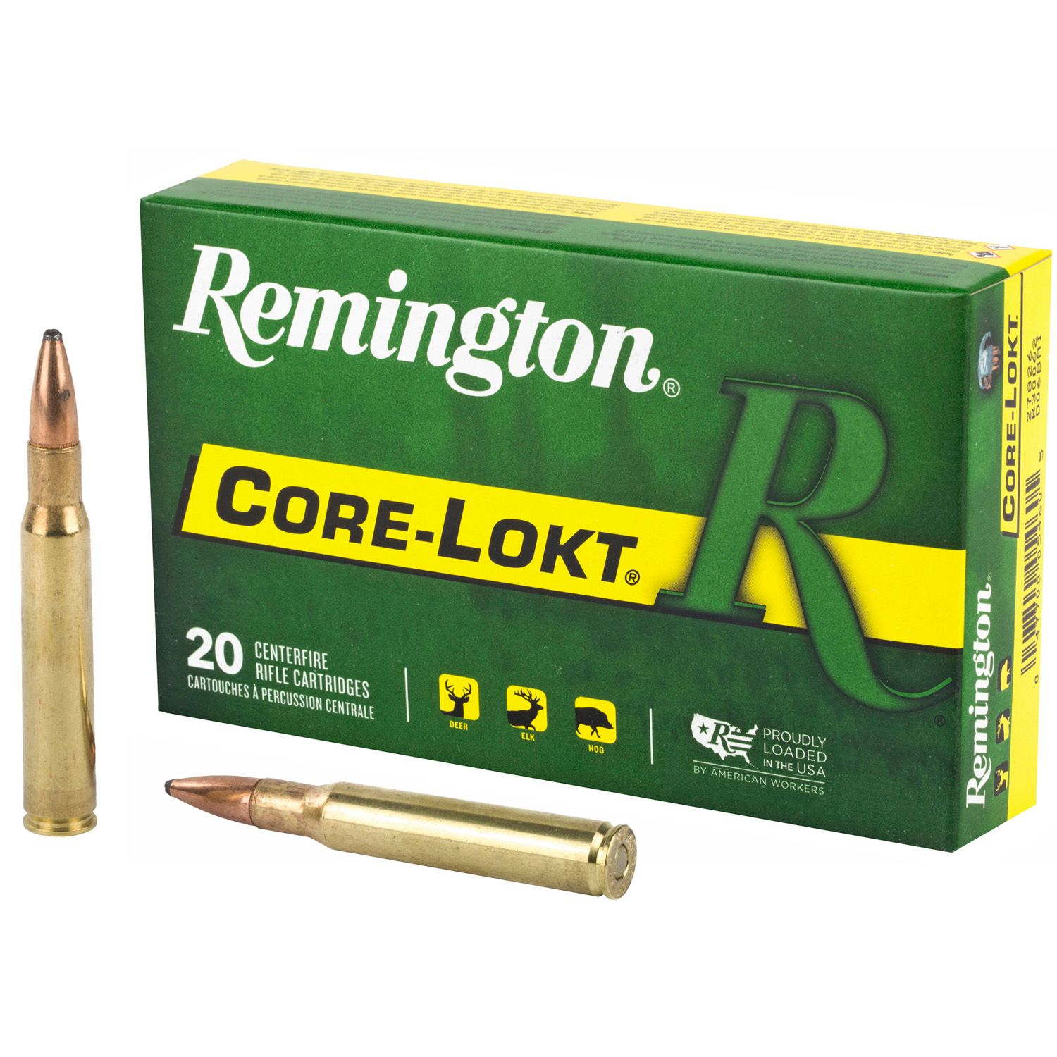 Remington Core-Lokt Rifle Ammunition .30-06 Sprg 150 gr PSP 2910 fps 20/ct, 047700054605, 27826
