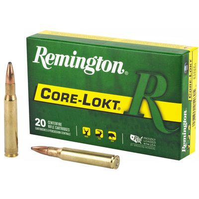 Remington Core-Lokt Rifle Ammunition .30-06 Sprg 150 gr PSP 2910 fps 20/ct, 047700054605, 27826