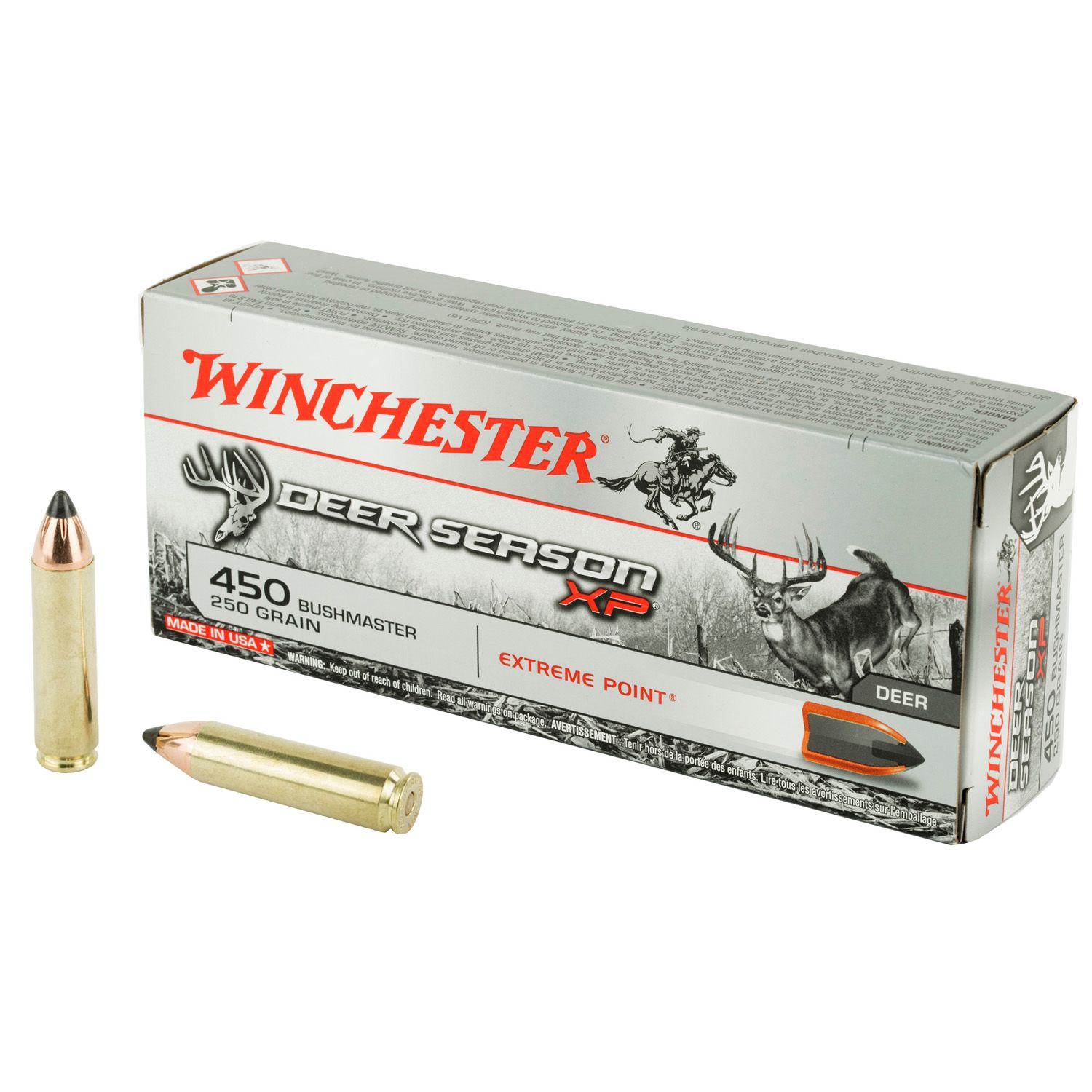 WINCHESTER .450BM Deer Season XP, 250GR PT, 20RD/BX, X450DS