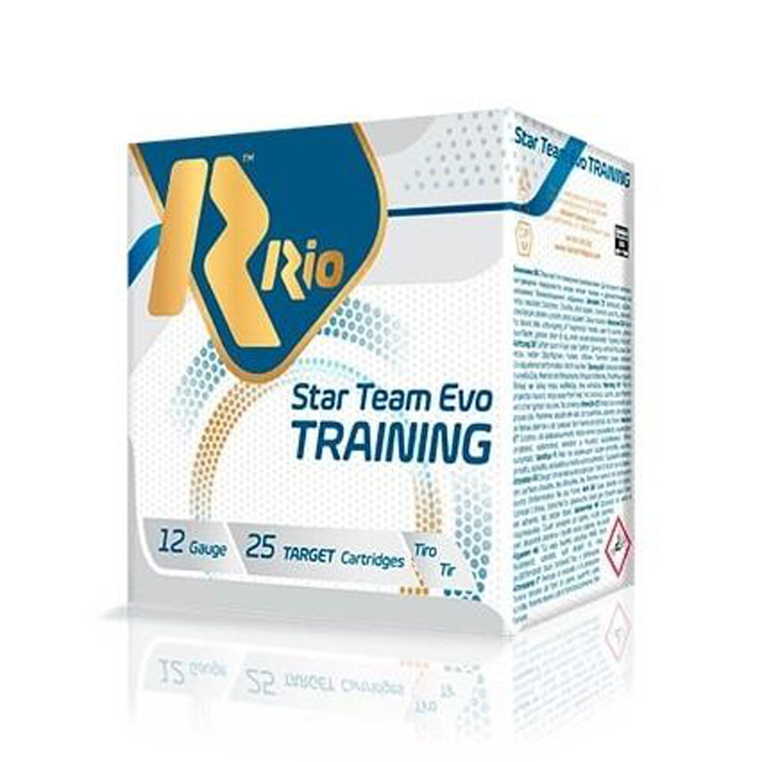 Rio Star Team Evo Training Shotgun Ammo 12ga 2-3/4&quot; 1200fps 1-1/8oz 7.5 Shot 25/ct, 8435101635028, STT3275