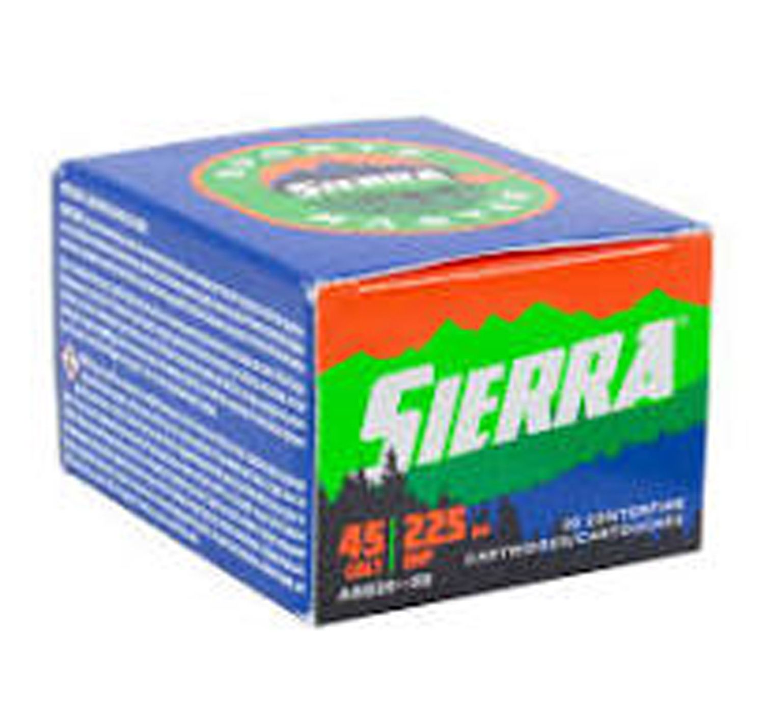 SIERRA .45 COLT, 225GR JHP, 20RD/BX, 092763600337, A882638