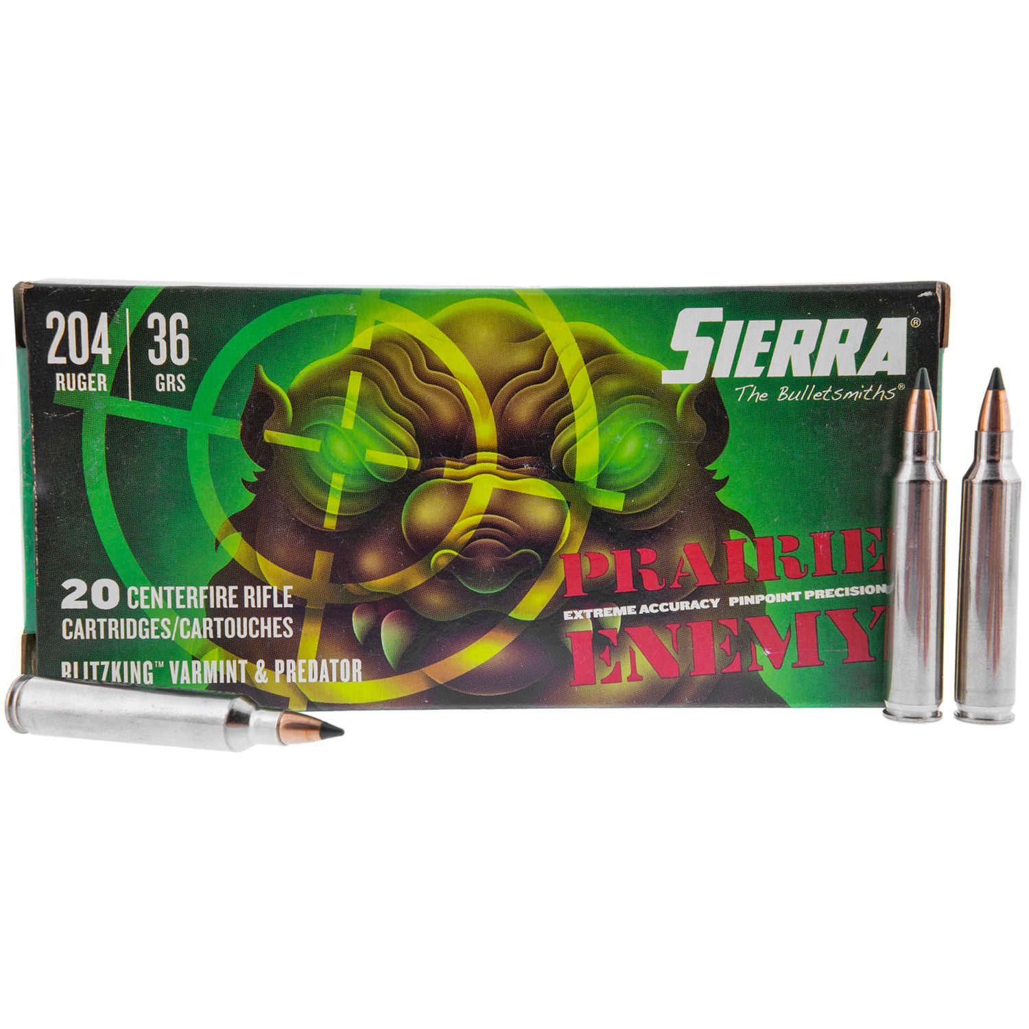Sierra Ammo 204 Ruger 36 GR BlitzKing 20 rounds, 604544658941, A1036--11
