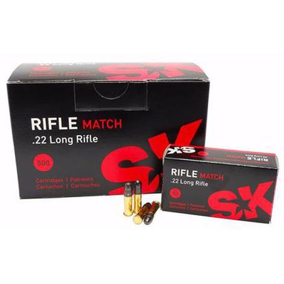 SK .22LR Rifle Match, 40GR SRN, 50RD/BX, 4023045421087, 420108