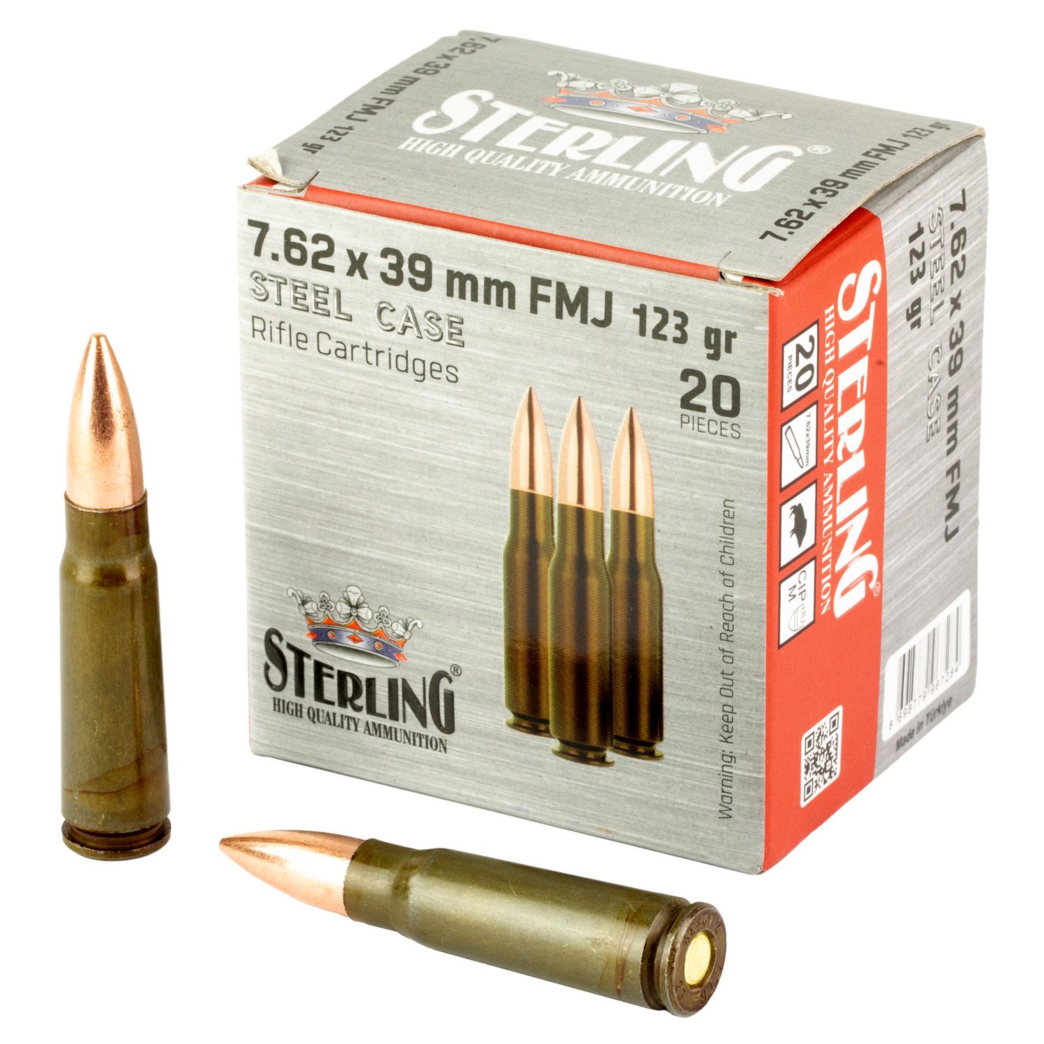 STERLING SC 762X39 123GR FMJ 20rds, 8698779967284, ISO9001