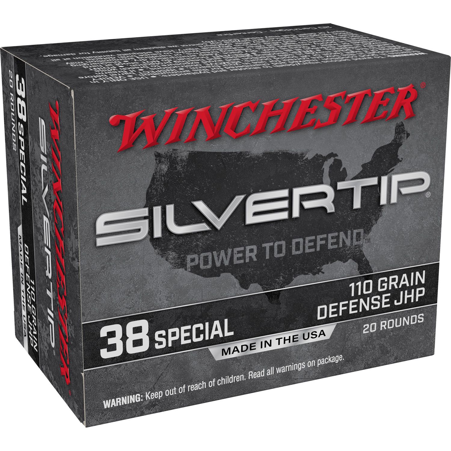 WINCHESTER SILVERTIP PISTOL 38 SPECIAL 110 GRAIN HOLLOW POINT 20 RDS