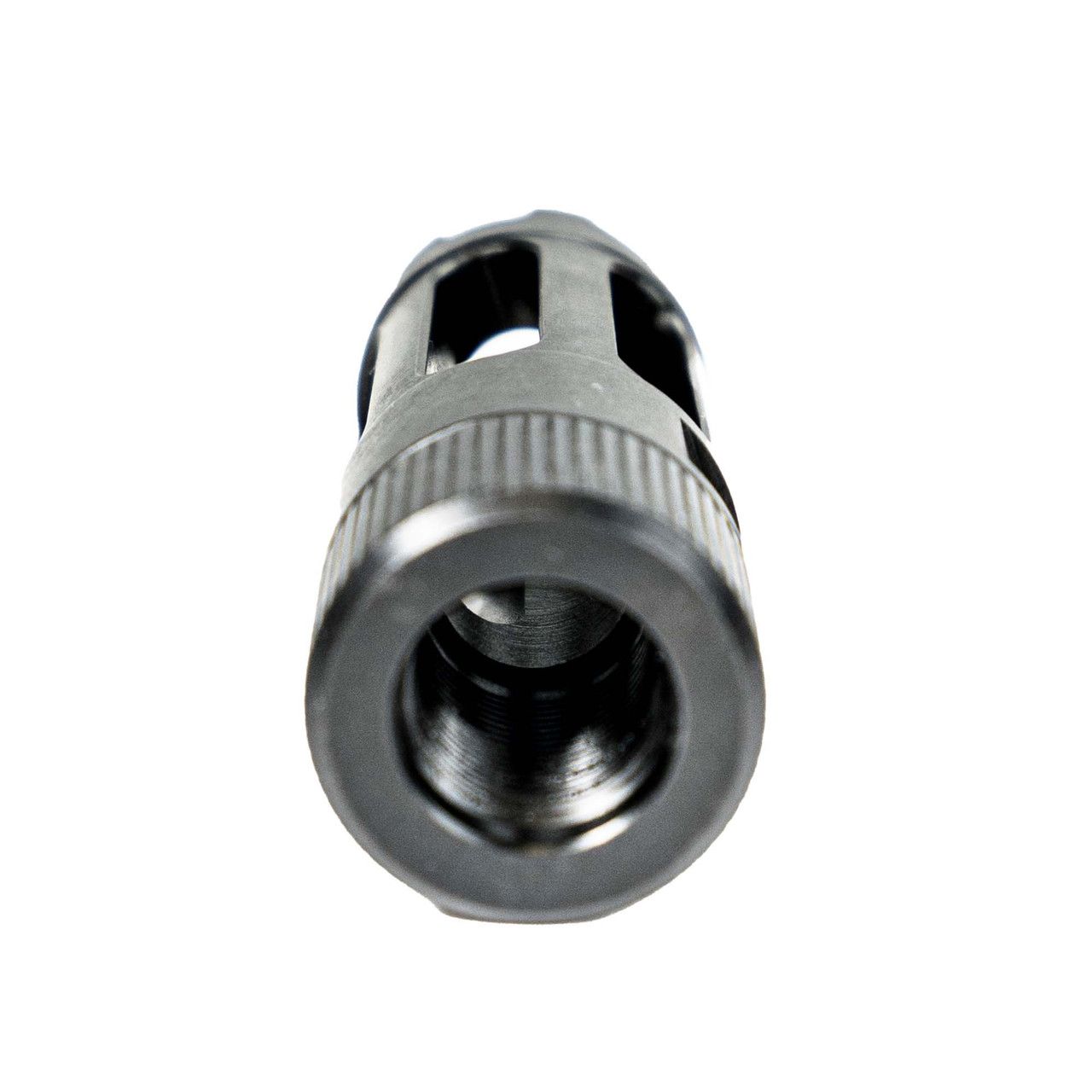 FAXON 9MM/350LEGEND MUZZLOK PORTED FLASH HIDER, STEEL, QPQ NITRIDE