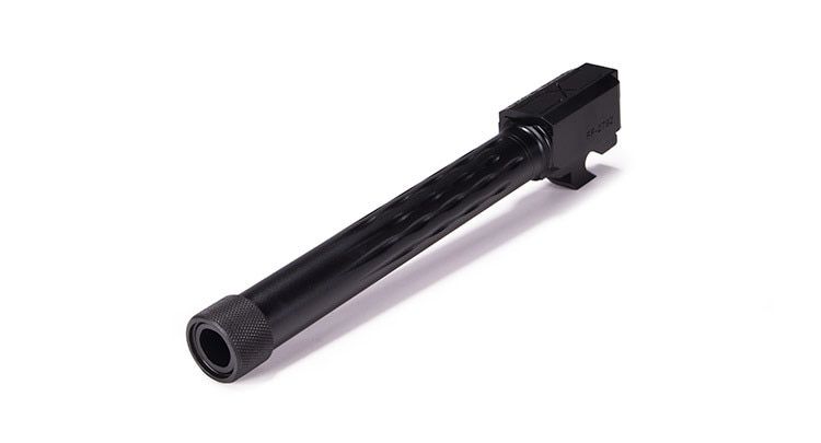 FAXON MATCH SERIES BARREL FOR SIGÂ® P320 FULL SIZE W/ PATENTED FLAME FLUTING, 416-R STAINLESS, QPQ NITRIDE, THREADED