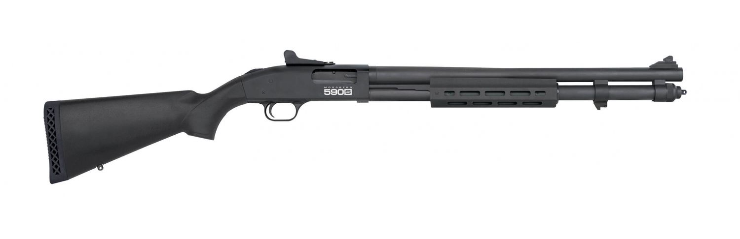 MOSSBERG 590S 12GA 20&quot; 9RD 1.75&quot;-3&quot; M-LOK BLUED/SYN, 015813516020, 51602
