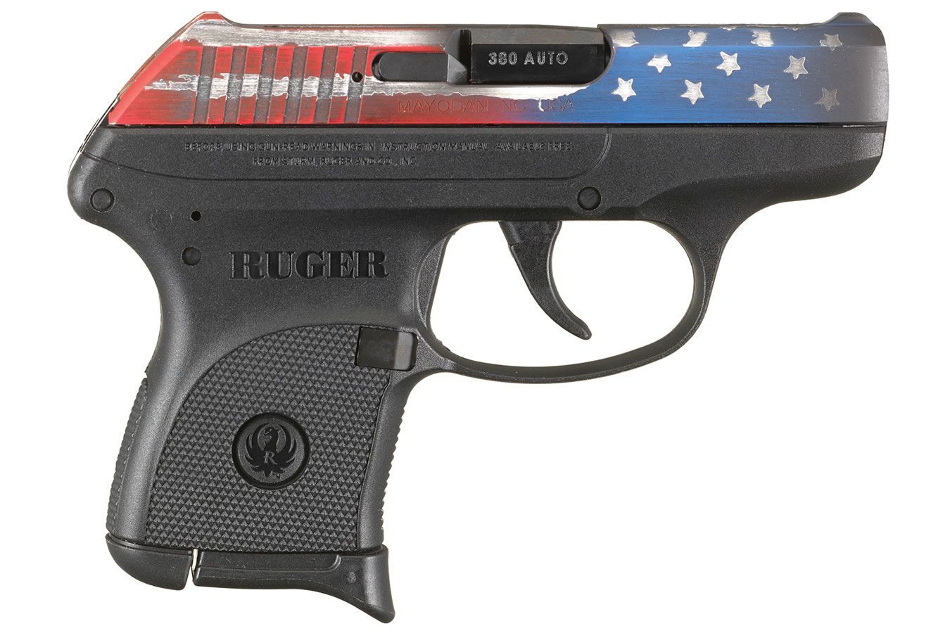 RUGER LCP, SEMI-AUTOMATIC PISTOL, CENTERFIRE, 380ACP, 2.75&quot; BARREL, AMERICAN FLAG SLIDE FINISH, ALLOY STEEL SLIDE, NYLON FRAME, INTEGRAL SIGHTS, 6RD