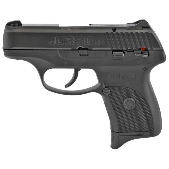 RUGER LC380 HANDGUN .380 ACP 7RD MAGAZINE 3.12&quot; BLUED BARREL BLACK FRAME CA COMPLIANT