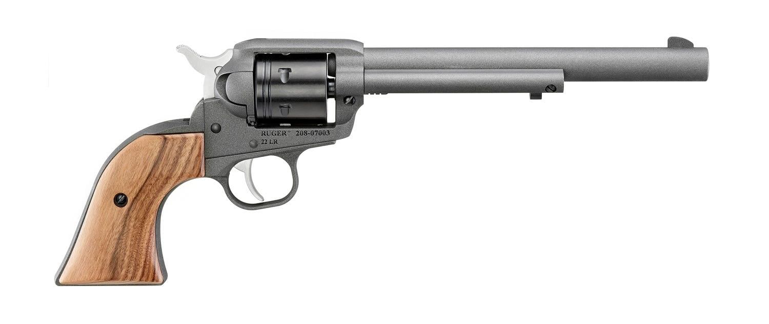 RUGER WRANGLER 22 LR 7.5&quot; 6RD REVOLVER, COBALT CERAKOTE