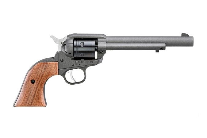 RUGER, WRANGLER, TALO EDITION, SINGLE ACTION, REVOLVER, 22LR, 6.5&quot; BARREL, ALLOY, CERAKOTE FINISH, COBALT, WALNUT GRIPS, BLADE FRONT AND INTEGRAL REAR SIGHTS, 6 ROUNDS, DESANTIS WILD HOG HOLSTER INCLU
