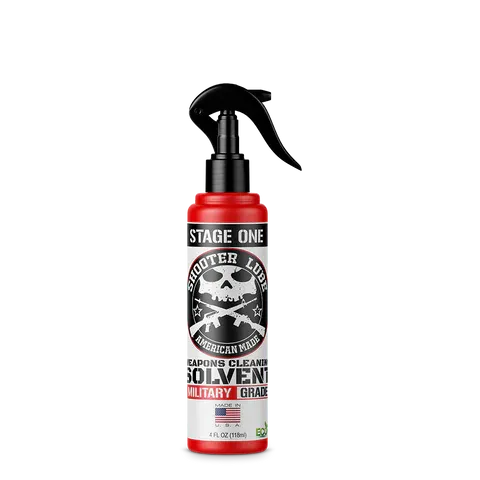SHOOTER LUBE MILITARY GRADE WEAPONS CLEANING SOLVENT 4OZ.
