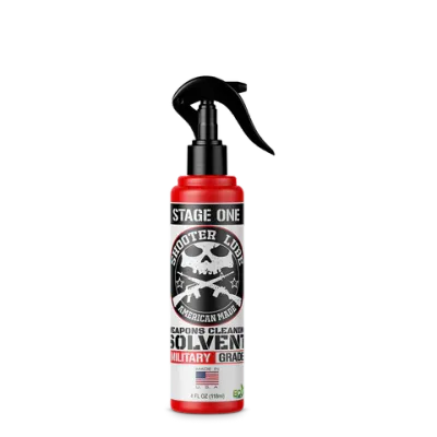 SHOOTER LUBE MILITARY GRADE WEAPONS CLEANING SOLVENT 4OZ.