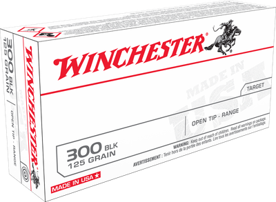 Winchester .300 Blackout Ammunition 20 Rounds Open Tip Range 125 Grains, 020892224568, USA300BLK