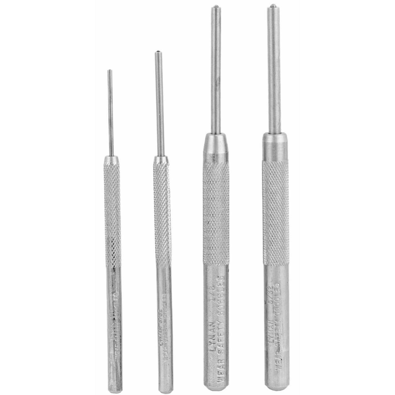 Lyman Roll Pin Punch Set Of 4 Steel, 011516512772, 7031277