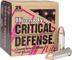 Hornady Critical Defense Lite Handgun Ammunition .38 Spl 90 gr FTX 1200 fps 25/box, 090255903003, 90300