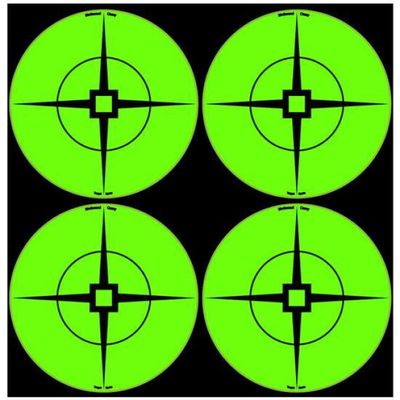 Birchwood Casey Self Adhesive 3&quot; Target Spots Atomic Green 40 Pack, 029057339338, 33933