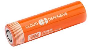 CLOUD DEFENSIVE 18650 UNPROTECTED, FLAT-TOP CELL.