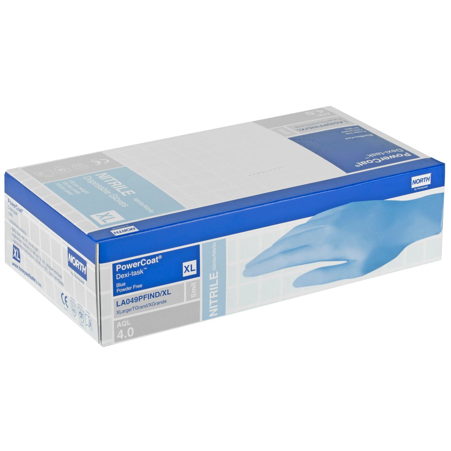 DEXI-TASK - DISPOSABLE GLOVES, AQL 4.0 - NITRILE POWDER-FREE