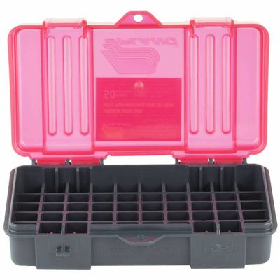 Plano Ammunition Field Box .380 Auto/9mm Holds 50 Rounds Charcoal/Rose, 024099122450, 122450