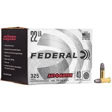 Federal AutoMatch .22LR Ammunition 325 Rounds LRN 40 Grain, 029465057350, AM22