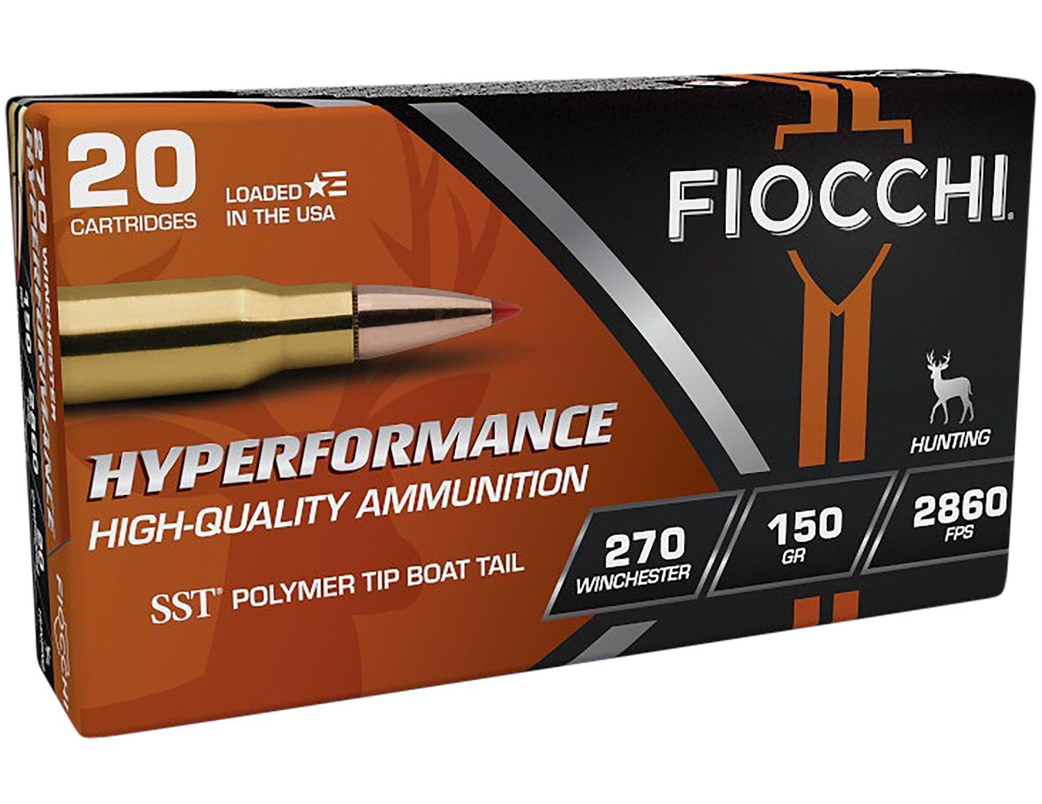 FIOCCHI .270 WIN, 150GR HORNADY SST, 20RD/BX, 270HSB