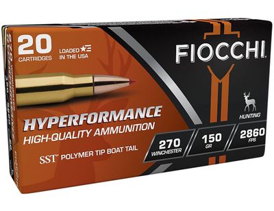 FIOCCHI .270 WIN, 150GR HORNADY SST, 20RD/BX, 270HSB