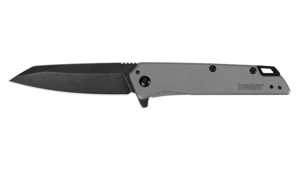 Kershaw 1365 Misdirect Flipper Knife 4Cr13 Reverse Tanto Blade, Stainless Steel Handles, 087171055169, 1365