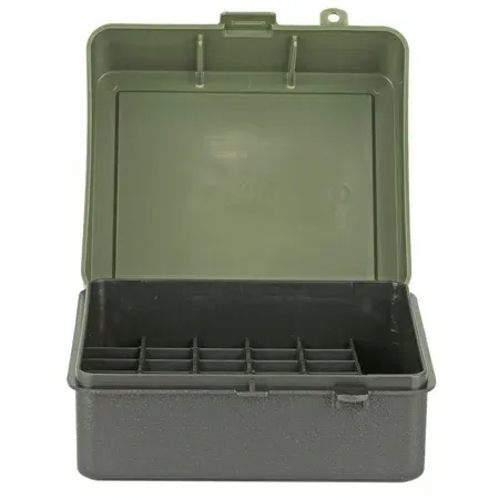 Plano, Ammunition Field Box, 12 Gauge and 16 Gauge Shotgun Shell, 25 Round, Black and Green, 024099012171, 1217-01
