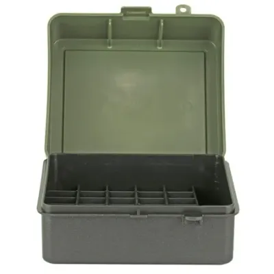 Plano, Ammunition Field Box, 12 Gauge and 16 Gauge Shotgun Shell, 25 Round, Black and Green, 024099012171, 1217-01