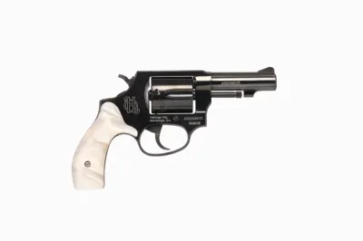 Heritage Firearms Roscoe Blued .38 SPL 3&quot; Barrel 5-Rounds Pearl Grips, 727962710142, HR38B3WP