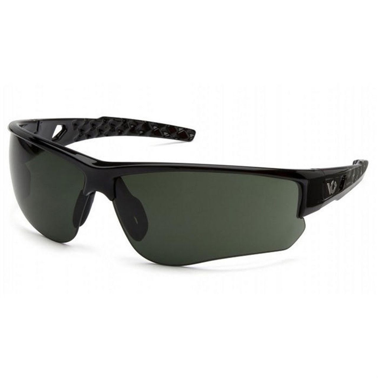 Pyramex Atwater Eyewear Anti-Fog Black &amp; Silver Frame / Forest Gray Lenses, 811907029878, VGSSB1226TB