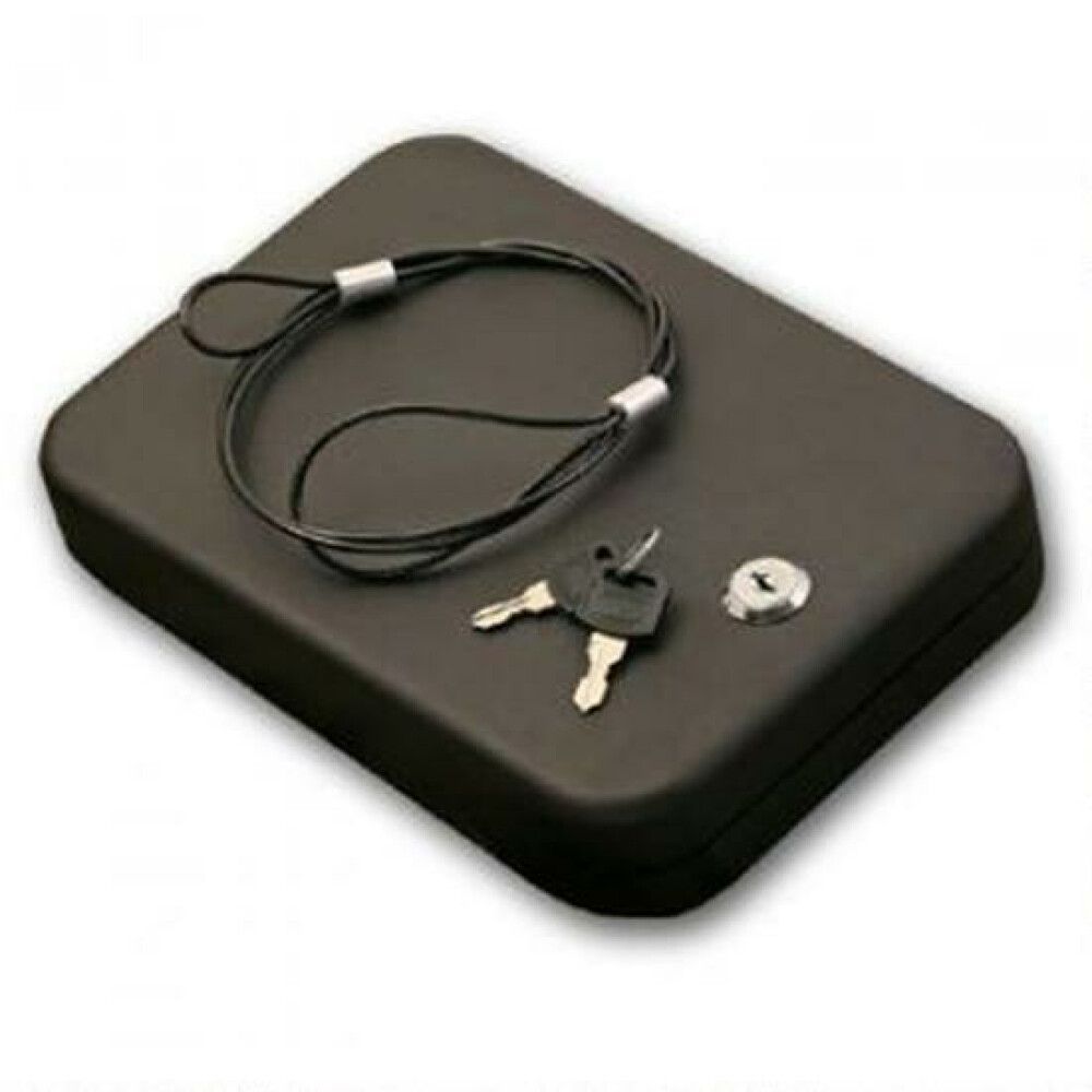 SnapSafe Lock Box Keyed Large Black 16 Gauge Steel