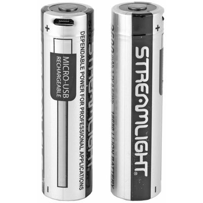 Streamlight Rechargeable USB Battery 3.7 Volt/2600mAh Lithium Ion Micro-USB Cable Compatible 2 Pack, 080926221024, 22102