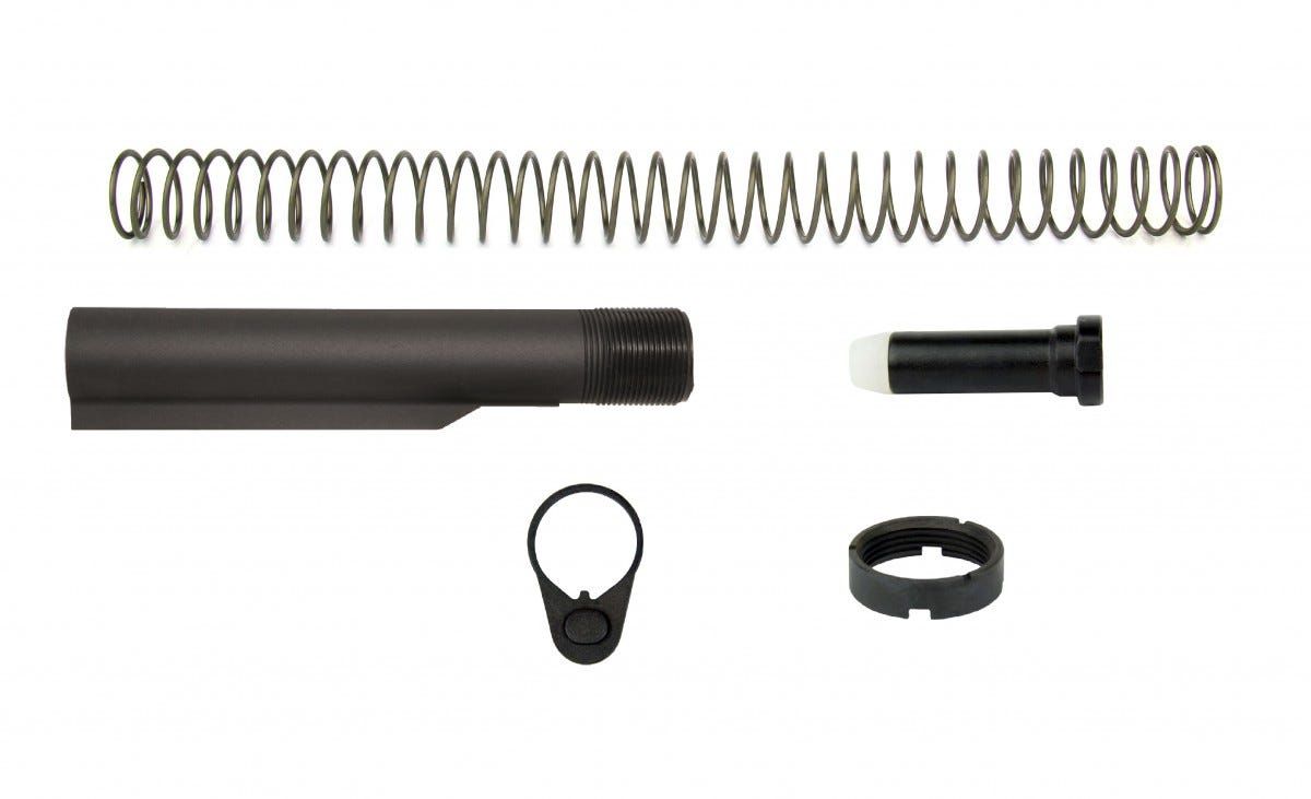 TacFire AR-10 Mil-Spec .308 Buffer Tube Kit Standard End Plate Black, 811261028005, MAR047-308-A
