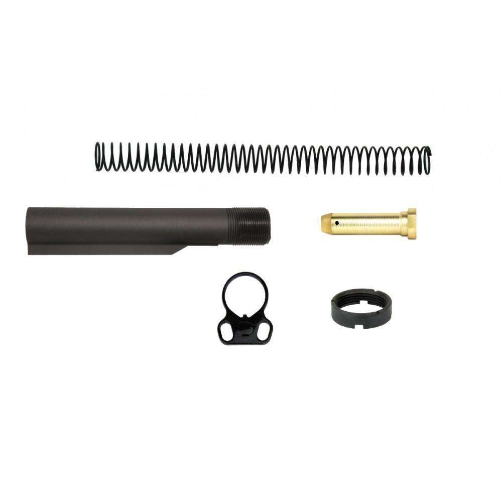 TacFire AR-15 6-Position Mil-Spec Buffer Tube Kit with Dual Loop End Plate, 811261023727, MAR047-B