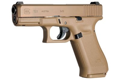 Glock 19X Coyote Tan 9mm 4.02&quot; Barrel 19-Rounds Night Sights 3 Mags, 764503026911, PX1950703