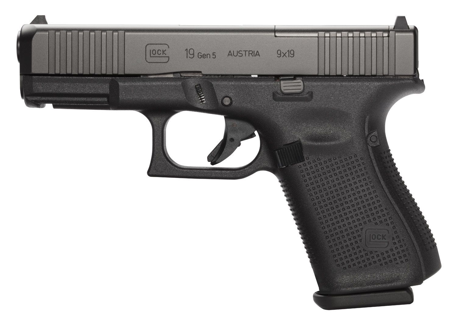 Glock 19 Gen 5 Compact MOS 9mm 4.02&quot; Barrel 15-Rounds, 764503030826, PA195S203MOS