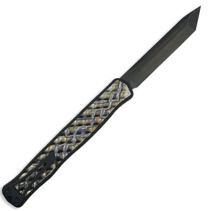 HERETIC Cleric II TE DLC Standard Black Chassis Flamed Titanium Inlays, H019-6A-FTI
