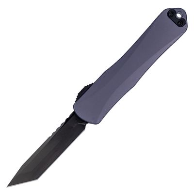 Heretic Knives Manticore E Gray OTF Automatic Knife 3&quot; DLC Black Tanto