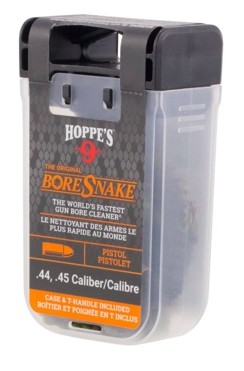 Hoppe&#39;s No. 9 Boresnake Snake Den .44/.45 Caliber Pistol Length Pull Thru Bore Cleaning Rope, 026285000962, 24004D