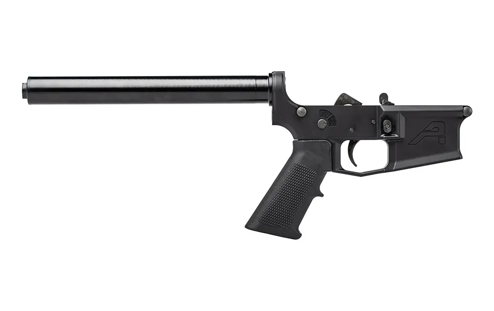 M4E1 RIFLE COMPLETE LOWER RECEIVER W/ A2 GRIP, NO STOCK - ANODIZED BLACK, 840014607853, APAR600114