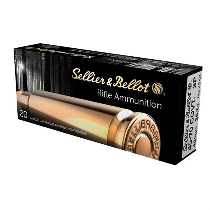 Sellier &amp; Bellot .45-70 Government Ammunition 20 Rounds SP 405 Grains, 754908512744, SB4570A