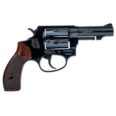 Heritage Firearms Roscoe Blued .38 Short 3&quot; Barrel 5-Rounds, 725327942443, HR38B3W
